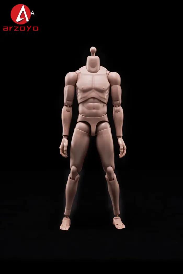 1/6 corps de figurine masculine MX02-AB 2.0 épaules étroites nues avec cou peau européenne/huile asiatique figurine d'action et accès 12 ''poupée Flexible