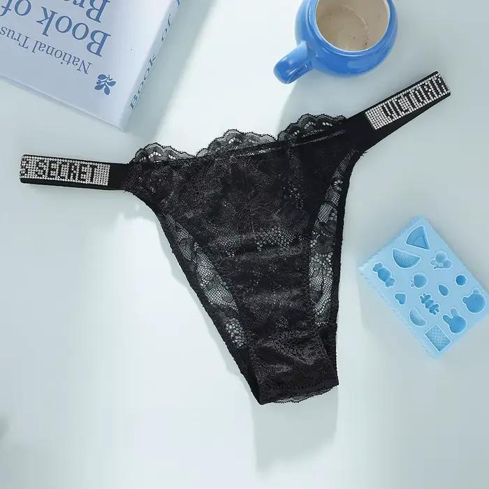 Culottes Victoria's Secret à la mode, douces, avec strass, respirantes, classiques, sexy, sous-vêtements pour femmes, antibactériens
