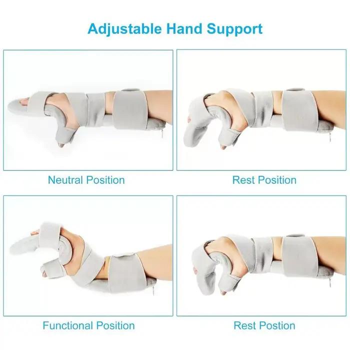 Attelle de main pour AVC, support réglable pour les doigts, attelle de nuit pour la main, soutien orthopédique pour le poignet, arthrite, tendinite, rééducation