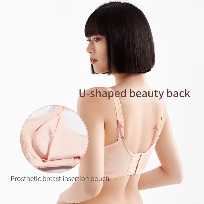 Soutien-gorge de mastectomie super doux et confortable 75-100BC, soutien-gorge pour prothèses mammaires avec poches pour femmes atteintes d'un cancer du sein