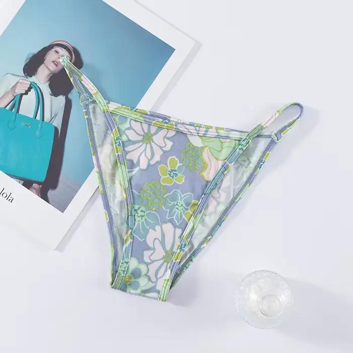 Culotte string en dentelle pour femme, sous-vêtement sexy, imprimé fille, sport, taille basse, sans couture, yoga, lingerie féminine