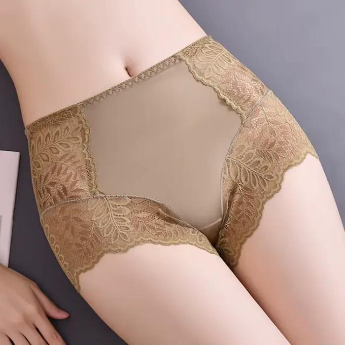 Culotte en dentelle découpée pour femme, culotte taille haute, grande taille, sous-vêtement sexy 138, Goals onlyfans