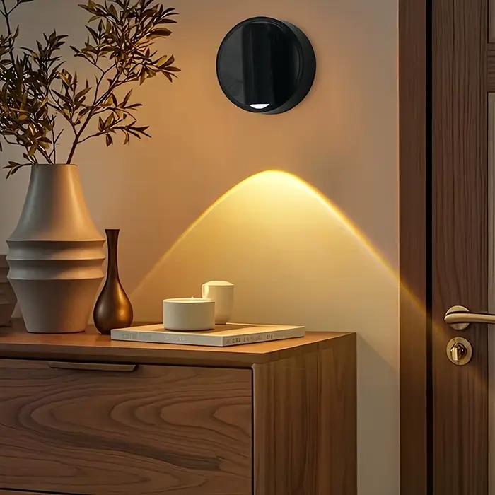 Veilleuse magnétique intelligente à couleur réglable, rechargeable par USB, petite lampe murale pour chambre, salle de rangement, couloir, exposition d'art