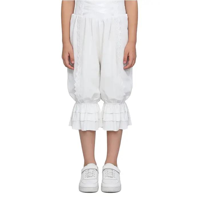 Pantalon victorien de la Renaissance médiévale pour filles, pantalon en dentelle, Costume de pèlerin, jeu de rôle, Bloomers de fête, pantalon ample à volants