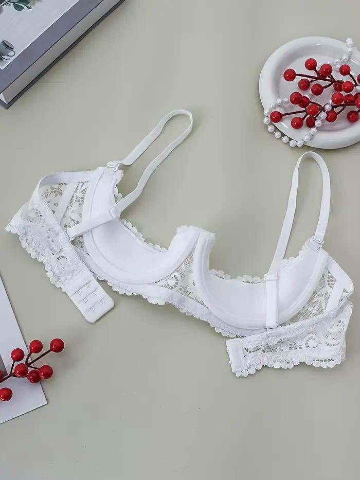 Soutien-gorge à armatures en dentelle pour femme, doux, agréable pour la peau, respirant, lingerie sexy grande taille