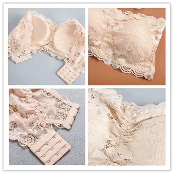 Léon's day-Soutien-gorge élastique sans bretelles pour femme, sexy, bustier tubulaire en dentelle, sous-vêtements rembourrés sans couture, vente en gros