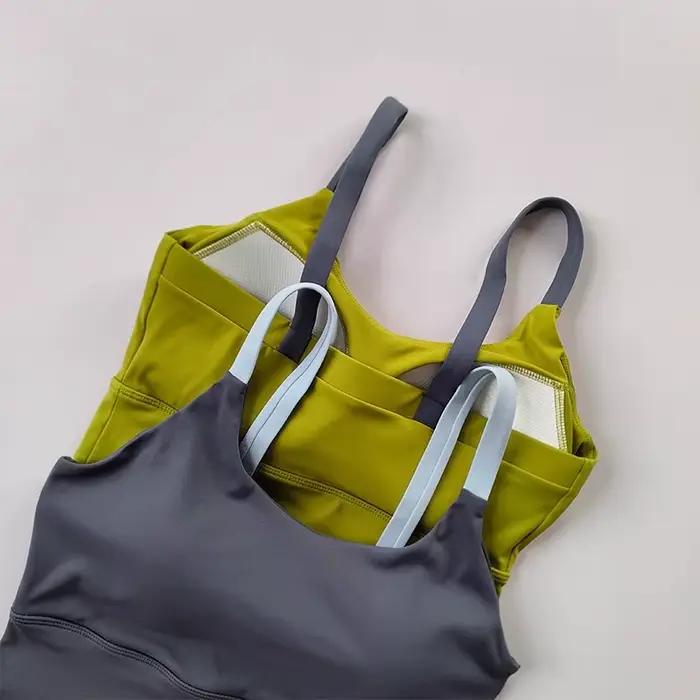 Soutien-gorge de yoga pour femmes haute résistance nylon respirant confort course à pied absorption des chocs occasions spéciales sportifs