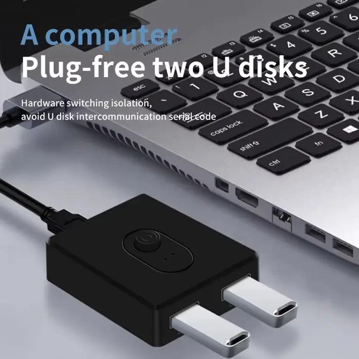 Commutateur KVM USB 3.0 1x2/2x1, Hub USB bidirectionnel USB2.0, extension USB3.0, contrôleur partagé pour clavier PC, souris, imprimante