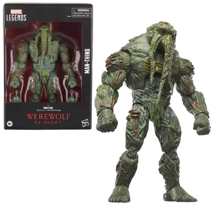En stock, figurines de la série Hasbro Marvel Legends Werewolf By Night Man-Thing, jouets de film d'animation, figurine d'action, cadeau, loisirs