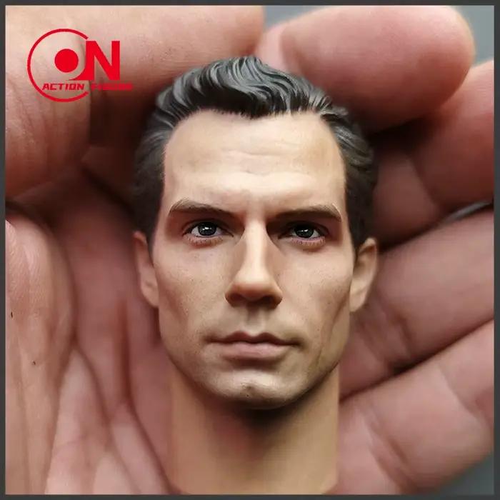 Modèle de sculpture de tête Henry Cavill à l'échelle 1/6, acteur de cinéma masculin, star d'anime, sculpture de tête adaptée au corps d'une figurine d'action de 12 pouces