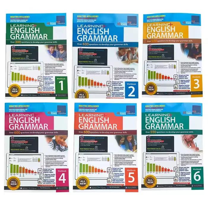 6 livres Singapore Grammar Spa pour enfants de 3 à 12 ans, matériel d'apprentissage de l'anglais, livre d'exercices, manuel, cahier d'exercices
