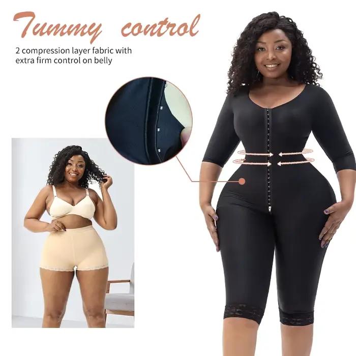 360 °   Body complet Lipo post-op récupération Shapewear Body cuisse et bras formateur bout à bout contrôle du ventre corps Shaper avec soutien-gorge