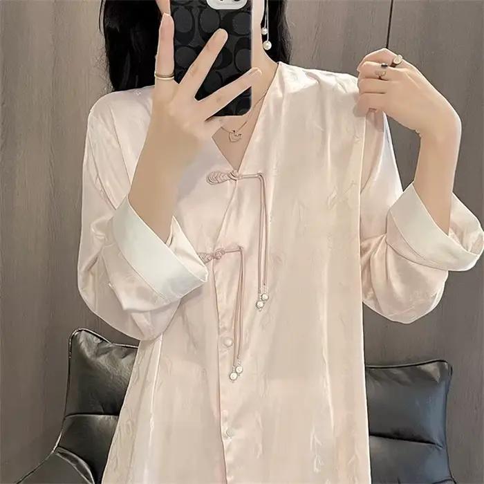 Pijama Feminino mode nouveau soie Satin ensemble de vêtements de nuit Style Vintage maison vêtements automne hiver Pyjamas pour femmes vêtements de nuit