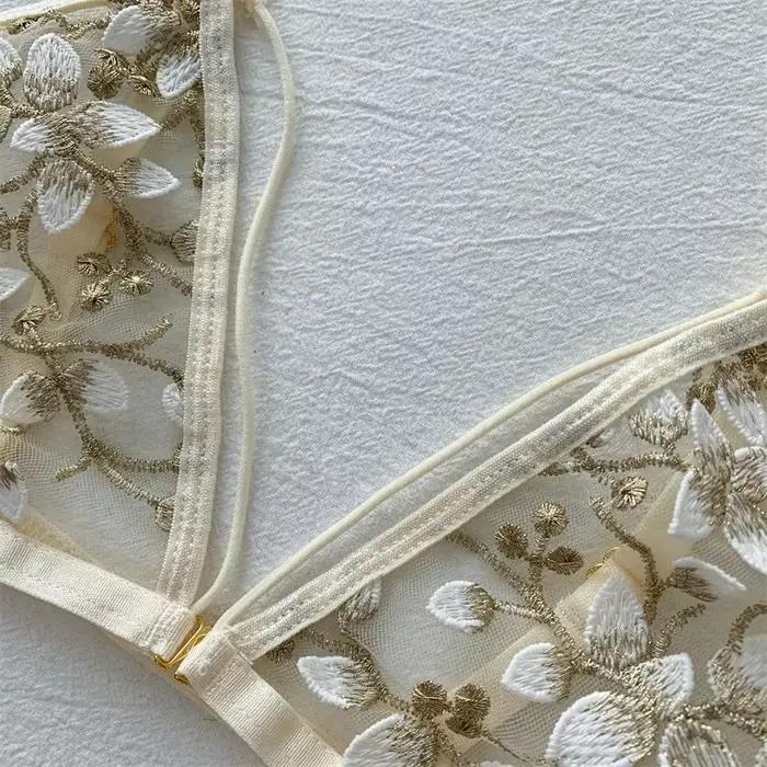 Femmes dentelle soutien-gorge ensembles sous-vêtements sans couture dos nu gilet Sexy Bralette Lingerie ultra-mince soutien-gorge et bref ensembles femme livraison directe