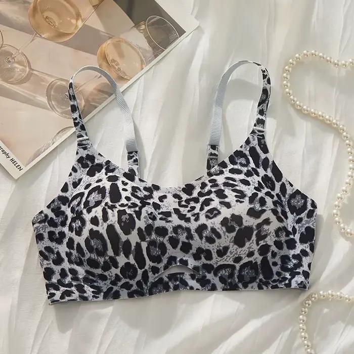 Soutien-gorge imprimé léopard pour femmes, soutien à armatures à fort Impact, grande taille, coussinet complet, sous-vêtements d'entraînement, Bralette
