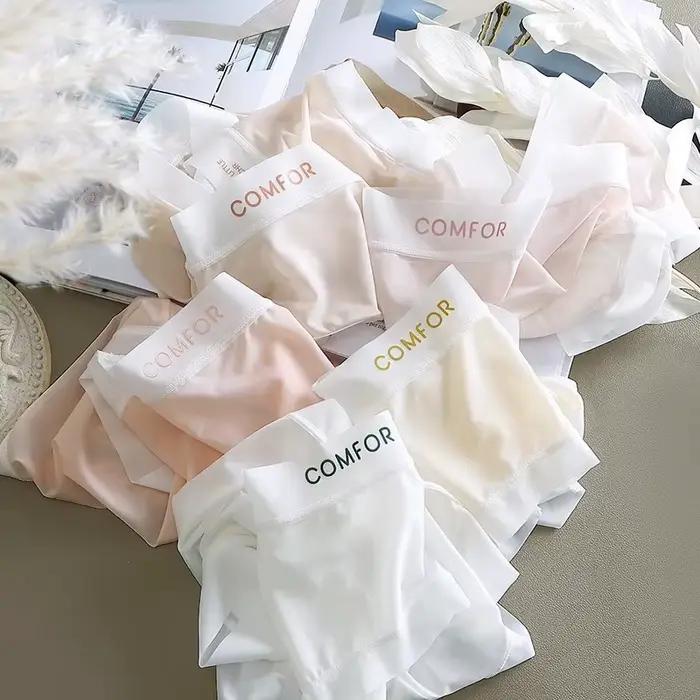 Culotte femme Sexy soie glacée culotte sans couture séchage rapide couleur unie sous-vêtements confortables slips féminins Cool Lingeri