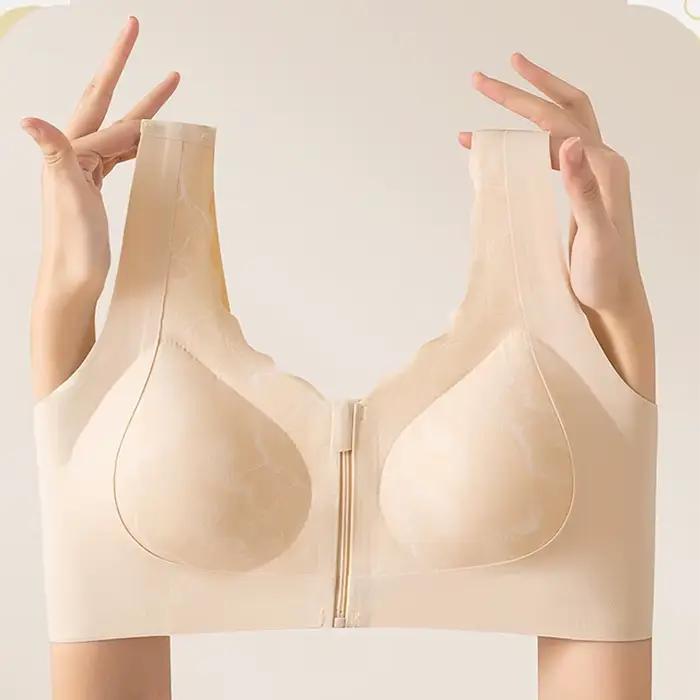 Soutien-gorge réglable post-mastectomie avec fermeture éclair sur le devant, sans armatures, confortable, pour la récupération après une opération de cancer du sein, usage quotidien, nouveau style