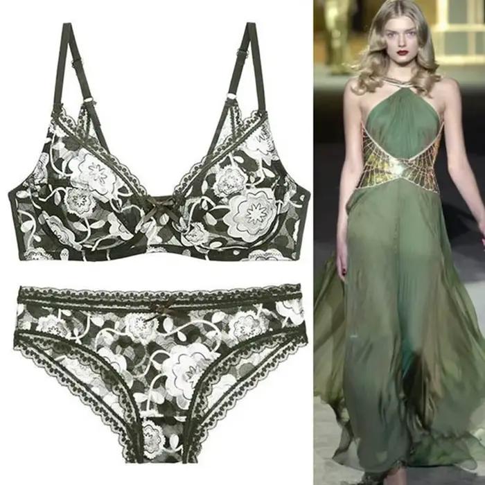 Ensembles de soutien-gorge Sexy pour femmes 2022 34/75 36/80 38/85 40/90 bonnet BCDE grande taille Lingerie brodée Push Up sous-vêtements pour dames, nouvelle collection 42/95
