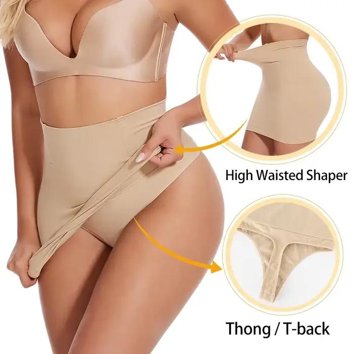 Demi-glissement Shapewear pour femmes sous les robes, culotte intégrée, taille haute, contrôle du ventre, jupes, rehausseur de fesses, robe modelante