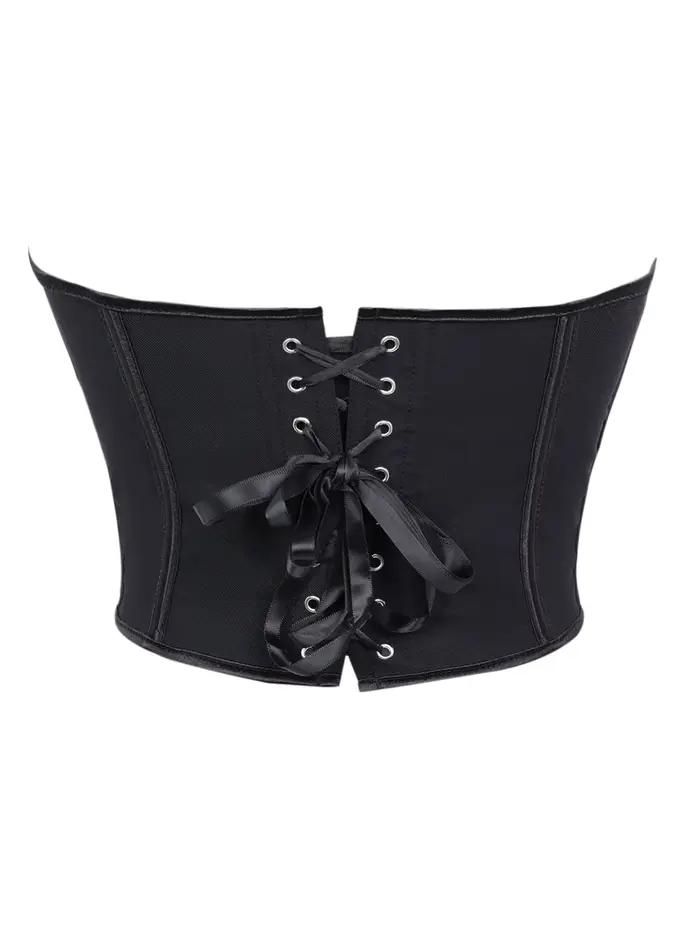 Corset mat sans bretelles, haut cintré vintage pour femme avec décolleté cœur