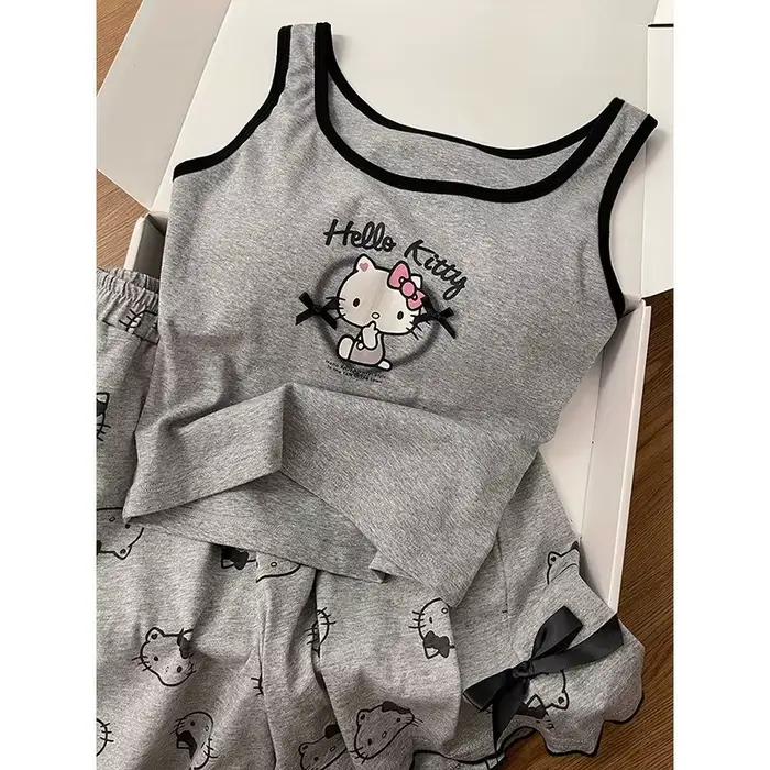 Kawaii Hello Kitty pyžamový set s integrovanou podprsenkou