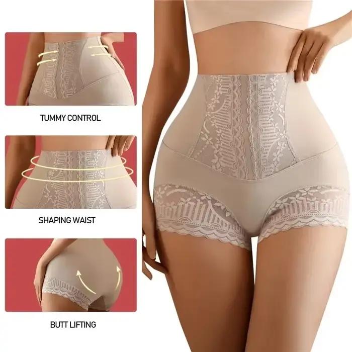 Culotte Taille Haute pour Femme, Sous-Vêtement Amincissant, Post-Partum, Rehausseur de Fesses