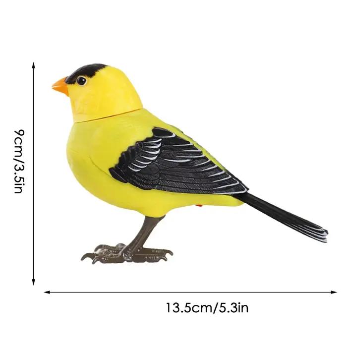Oiseaux robot, jouets électroniques pour oiseaux chantants et chirping, oiseaux chantants alimentés par batterie, pour la décoration de la maison, commande vocale d'éclairage