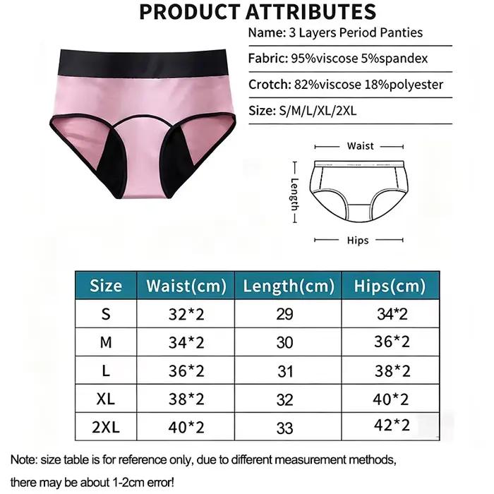Sada 3 menstruačních kalhotek pro dospívající dívky