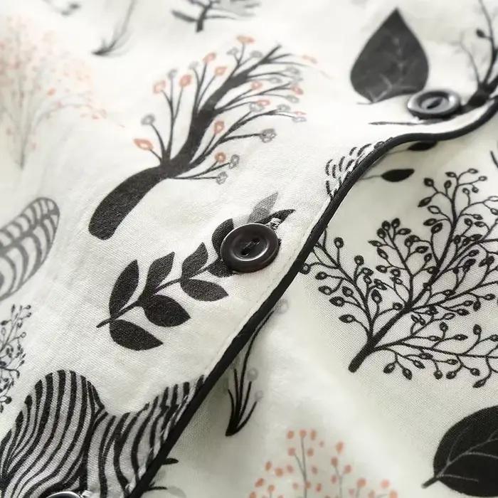 Pyjama en coton à manches longues pour femmes, vêtements de nuit élégants, style fin, haute qualité, maison, printemps, automne