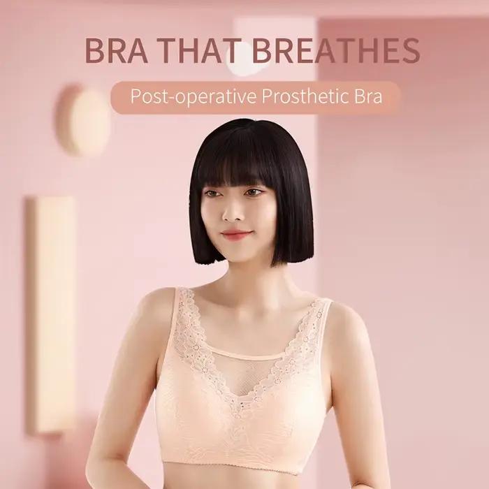Soutien-gorge de mastectomie super doux et confortable 75-100BC, soutien-gorge pour prothèses mammaires avec poches pour femmes atteintes d'un cancer du sein