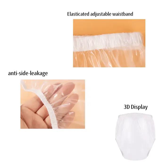 Couche-culotte en TPU imperméable réutilisable pour adulte, culotte transparente, couverture facile à nettoyer, pantalon d'incontinence, couche douce et élastique