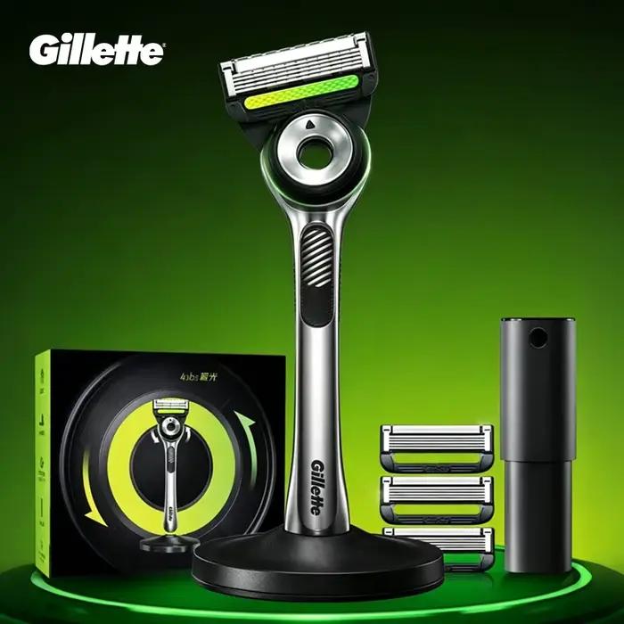 Rasoir Gillette Labs pour hommes, rasoir à 5 lames nano, tondeuse de précision arrière, 1 manche, 4 lames, 1 boîte