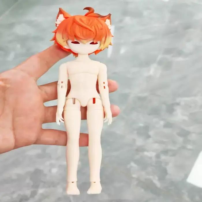 Corps masculin BJD légèrement musclé/16 cm, compatible avec GSC/DIY, articulations mobiles, poupée flexible permettant de réaliser diverses poses.