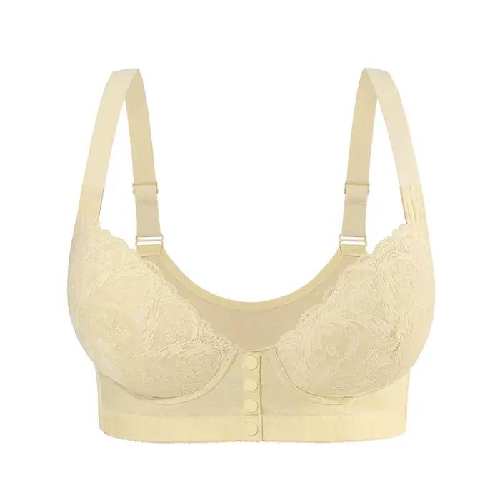 Soutien-gorge grande taille 36-52, bonnet A-G, à armatures, couverture complète, fermeture frontale en dentelle, bretelles réglables, Lingerie Sexy pour femmes