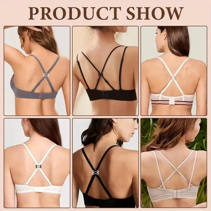 Supports de sangle de soutien-gorge antidérapants 12 pièces pour soutiens-gorge de course – Ajustable, ajustement sécurisé, noir, beige, blanc, transparent – Vêtements décontractés.