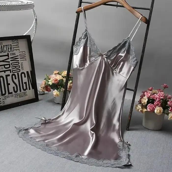 Sexy krajková patchworková košilka Lingerie noční košile svatební šaty