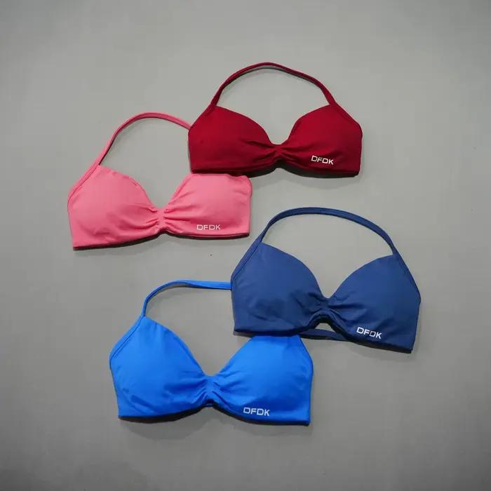 DFDK 26 Nouveau soutien-gorge de sport dos croisé pour femme, maintien fort, effet push-up, respirant, pour yoga, gym, course et entraînement