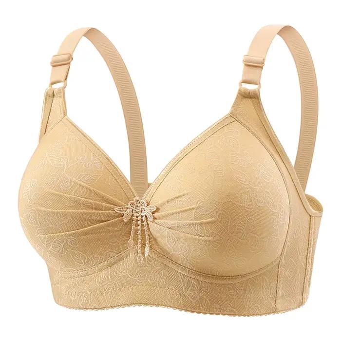 Soutien-gorge confortable et respirant pour femmes, sous-vêtements de grande taille, bonnet 36-50 B C sans anneau en acier, brassière Push up, Lingerie pour dames, nouvelle collection