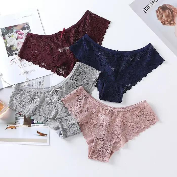 BANNIROU-Culotte Sexy pour Femme, Taille Basse, Respirante, en Dentelle Ajourée, Transparente, Sous-Vêtements, Offre Spéciale, 1 Pièce
