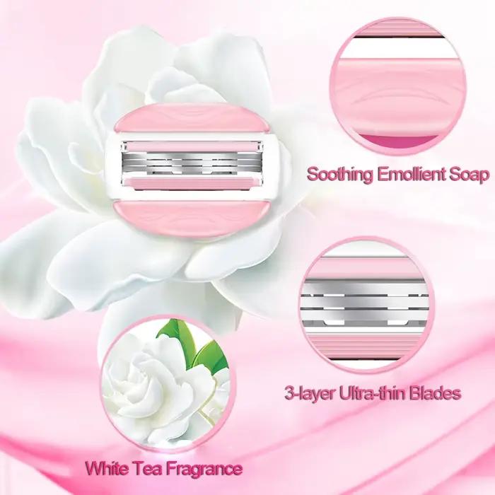 Gillette Venus lame de rasoir 3 couches têtes de lame de rasoir remplacement barre de savon Spa intégrée pour le rasage du corps des femmes