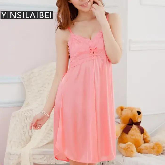 Robe de nuit transparente à col en V pour femmes, nuisette grande taille pour la maison, lingerie sexy, vêtements de nuit attrayants