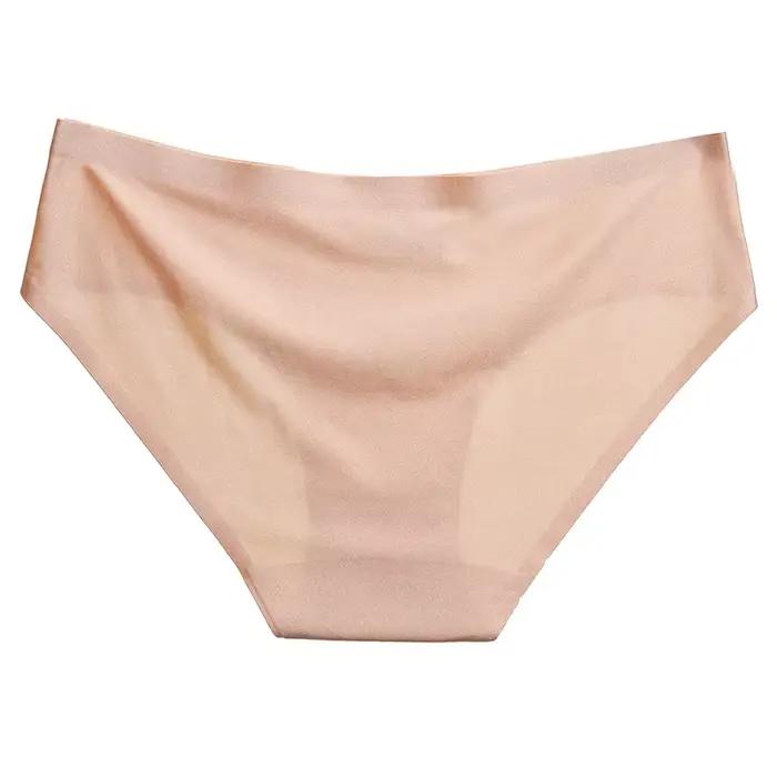 Culotte sexy sans couture pour femme, sous-vêtement féminin, couleur unie, slip respirant, taille basse, lingerie douce