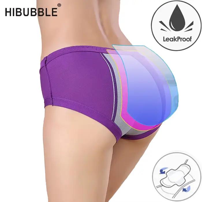 Culotte Menstruelle Imperméable en Coton pour Femme, Sous-Vêtement Physiologique, Grande Taille, Lingerie