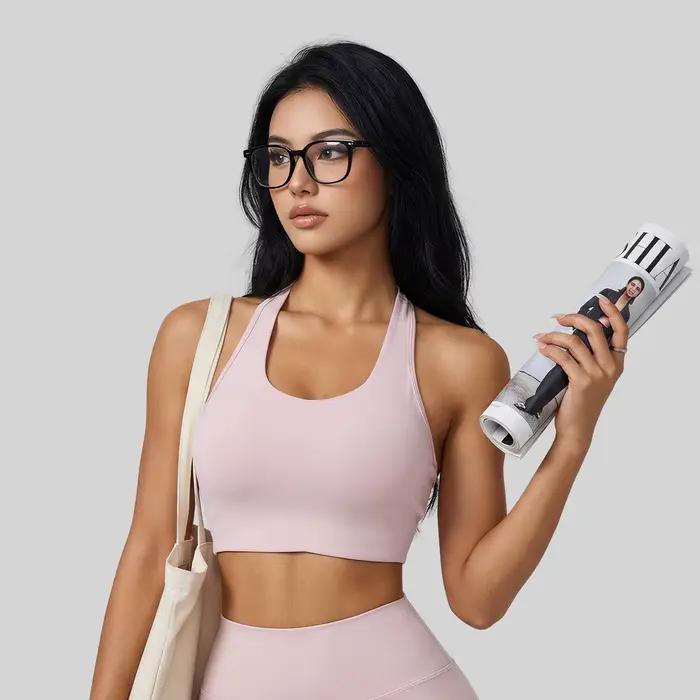Soutien-gorge de sport pour femmes, haute performance, antichoc, push-up, sous-vêtements, hauts courts de yoga, brassières de sport pour la gym, l'entraînement et la course, vêtements de sport