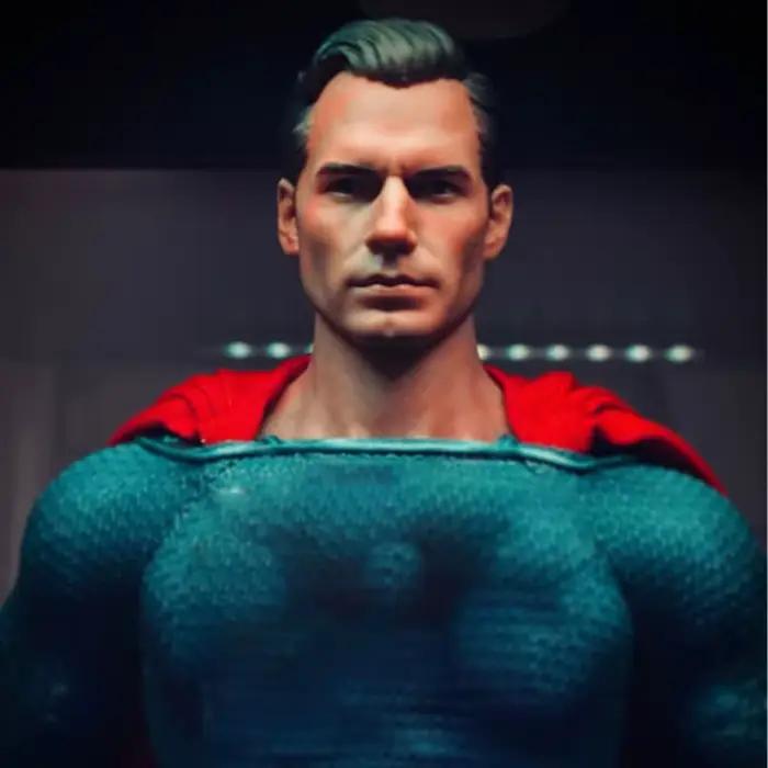 Tête de Super héros Henry Cavill sculptée en PVC, modèle de sculpture de tête de soldat masculin adapté aux poupées corporelles de figurine d'action de 12 pouces, 1/6