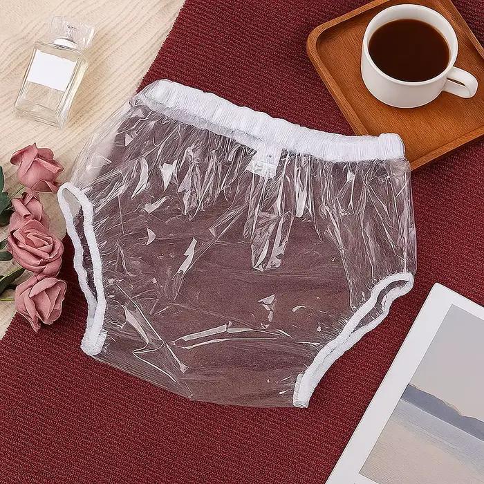 Couche-culotte en TPU imperméable réutilisable pour adulte, culotte transparente, couverture facile à nettoyer, pantalon d'incontinence, couche douce et élastique