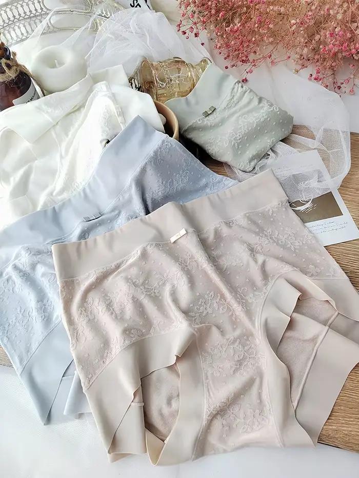 Culotte taille haute grande taille en coton pour femmes, sous-vêtements antibactériens sans couture, nouvelle culotte respirante 2025