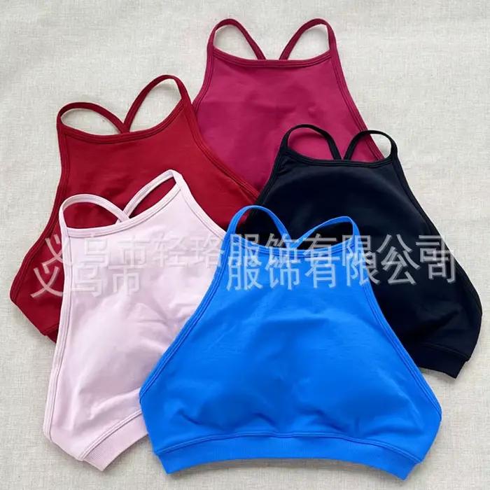 Soutien-gorge de sport de Yoga dos nu sans couture pour femmes, beau dos croisé, respirant, séchage rapide, mélange de Nylon, Fitness, entraînement de gymnastique