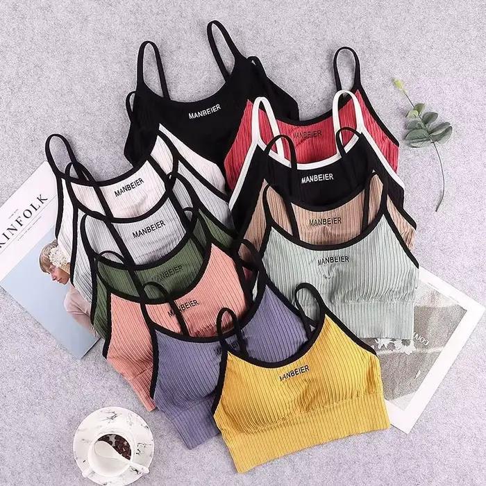 Nouveau soutien-gorge de sport pour femmes, crop top sexy pour la gym, sous-vêtements en coton doux et confortables, brassière tube pour femmes et jeunes filles