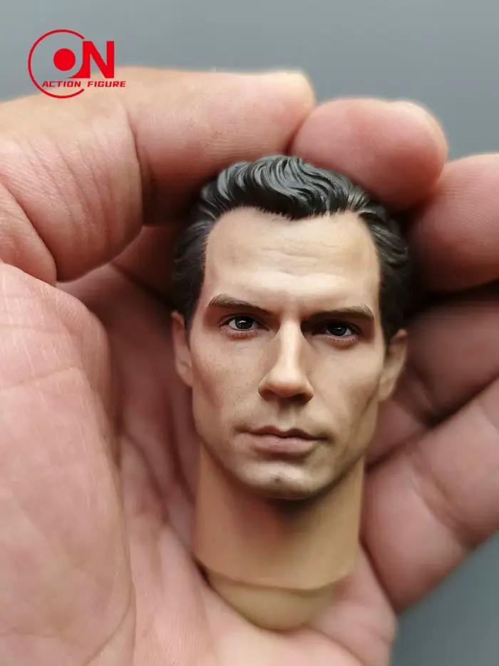 Modèle de sculpture de tête Henry Cavill à l'échelle 1/6, acteur de cinéma masculin, star d'anime, sculpture de tête adaptée au corps d'une figurine d'action de 12 pouces